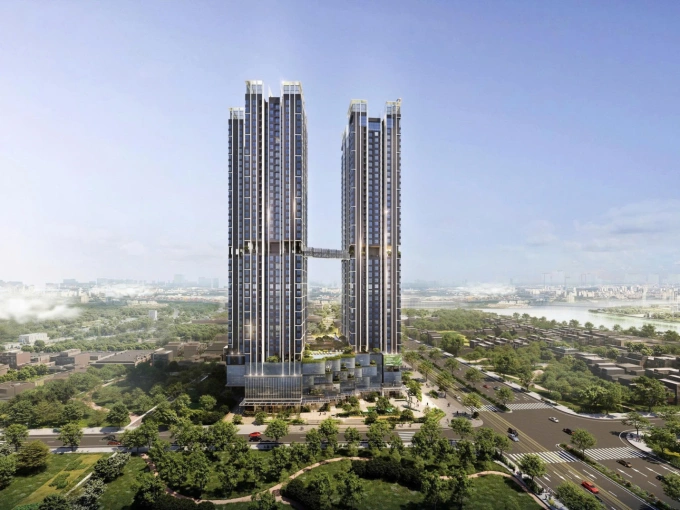 Vị trí dự án The Emerald Boulevard ngay mặt tiền quốc lộ 13. Ảnh: Lê Phong